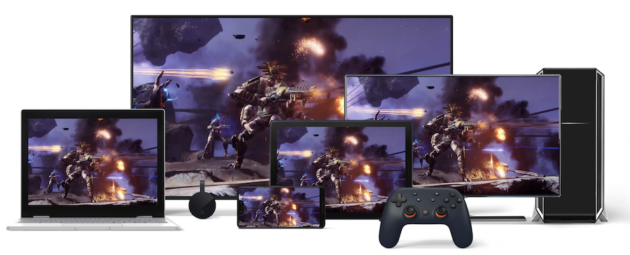 Stadia promet la même expérience sur PC, TV, Tablette, Ordi portable et smartphone.