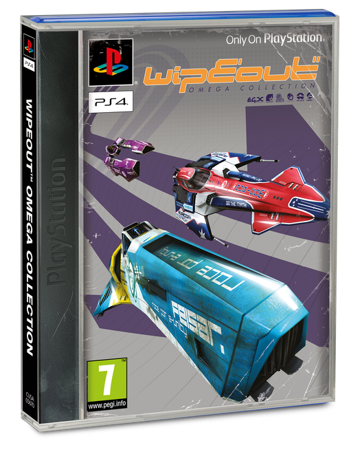 Pochette PS1 de WipEout Omega Collection, jeu offert sur le PlayStation Plus en août 2019.