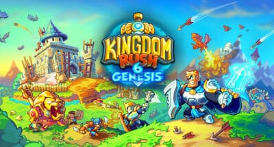 Visuel officiel de Kingdom Rush 6 Genesis montrant les héros du tower defense fantasy d’Ironhide